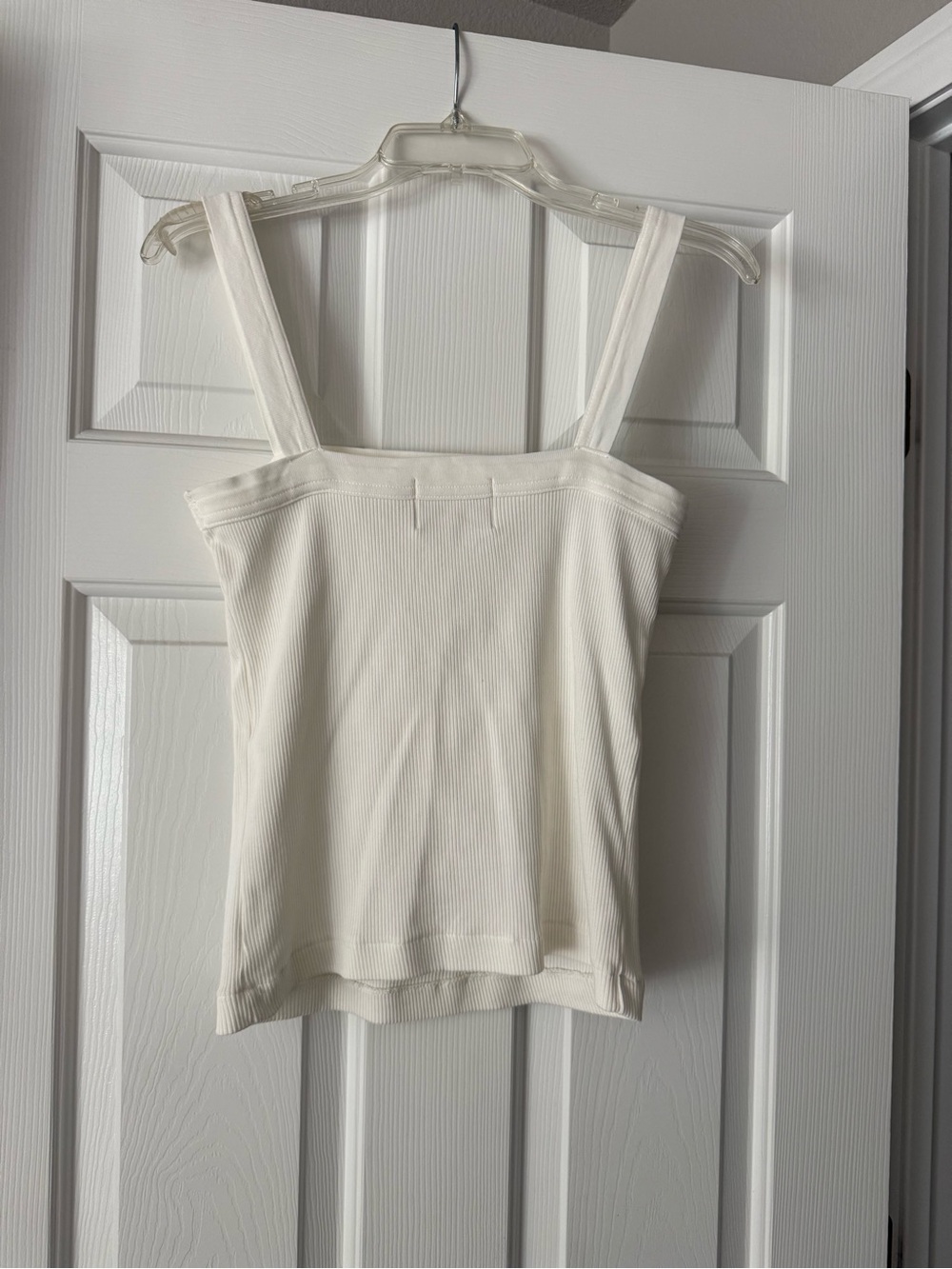 Citizens Of Humanity Cream Ribbed Square-Neck Cami - Picture 2 of 4